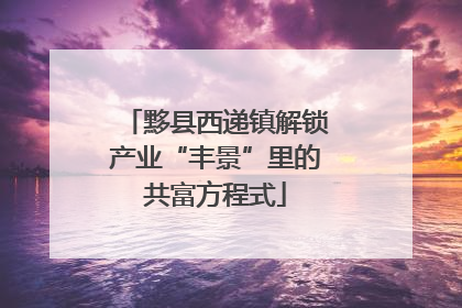 黟县西递镇解锁产业“丰景”里的共富方程式